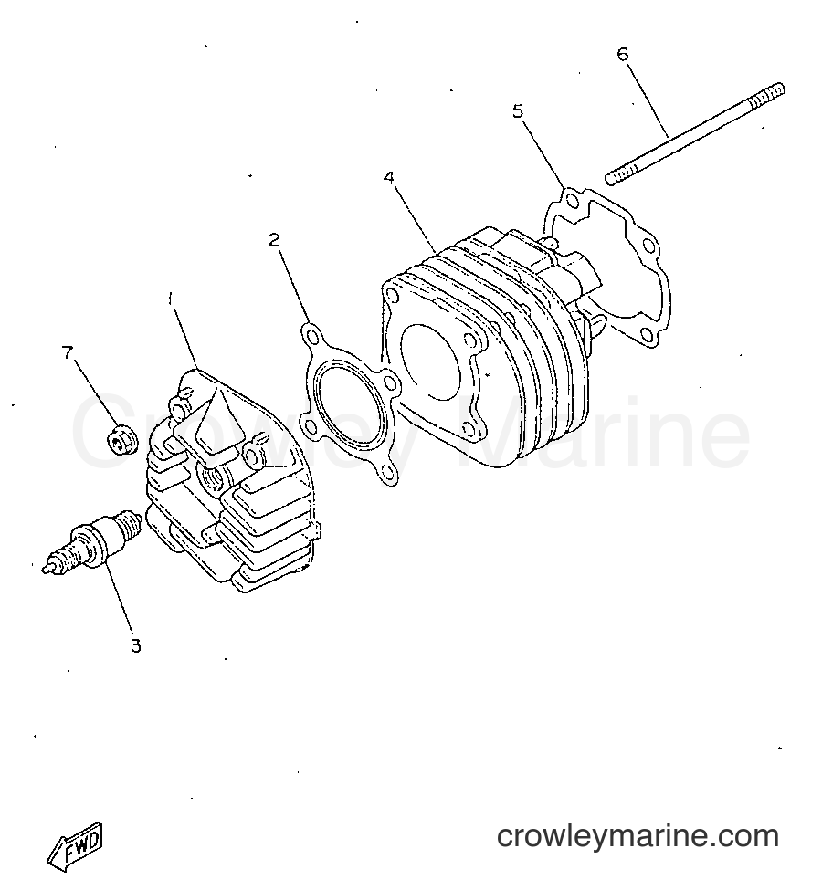 1995 Scooter YA50N - YA50N (3UG2) [999] - CYLINDER