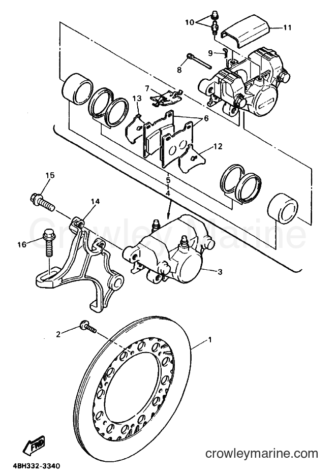 1994 Street Bike GTS1000A - GTS1000A (4FE4) [999] - FRONT BRAKE