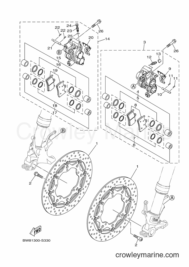 2017 Street Bike MTN1000D - MTN1000D (BW81) [050] - FRONT BRAKE CALIPER