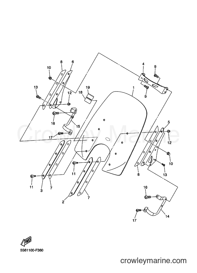 Yamaha Motors XVS1300CT (5S6F) [020] - COWLING
