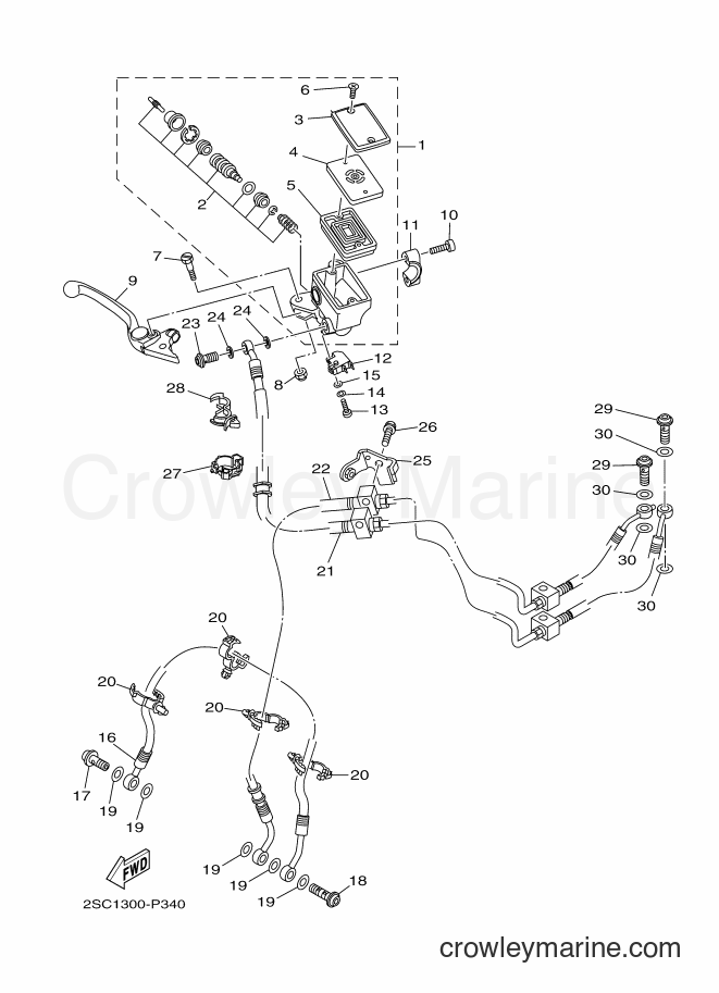 2016 Street Bike MT09TRA - MT09TRA (2SCC) [060] - FRONT MASTER CYLINDER