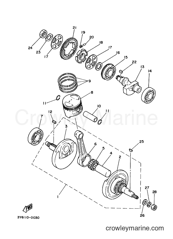 1992 Street Bike SR250 - SR250 (3TH3) [010] - CRANKSHAFT & PISTON