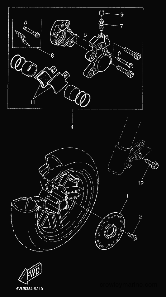 2000 Scooter CW50 - CW50 (5HG4) [010] - FRONT BRAKE CALIPER