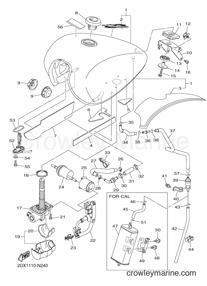 2014 Cruiser XVS950CU - XVS950CU (2DX2) [010] - FUEL TANK