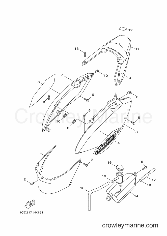 2012 Scooter YW50F - YW50F (1CD2) [010] - SIDE COVER