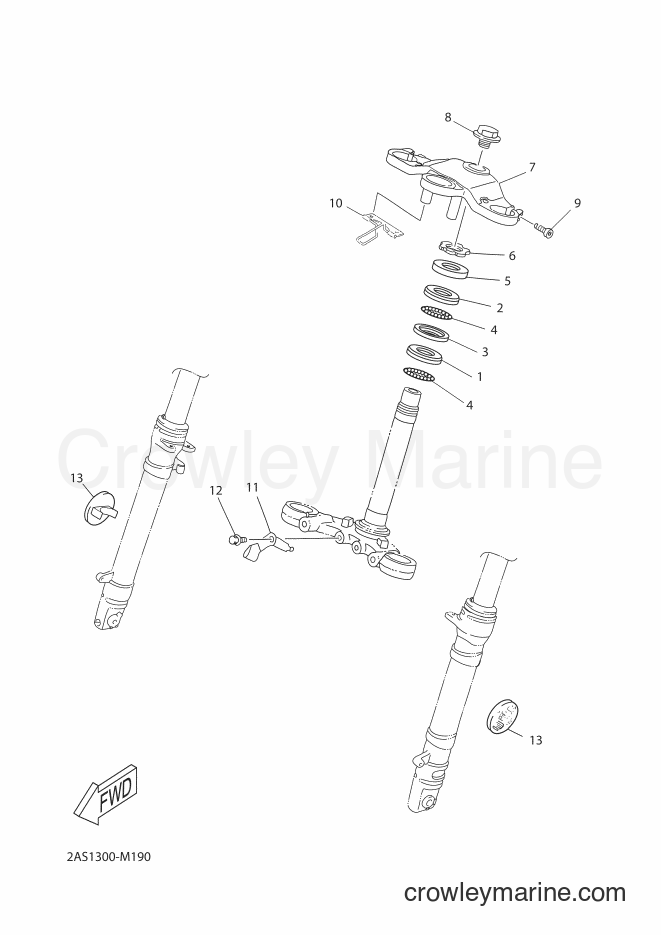 Yamaha Motors TZR50 (2AS1) [010] - STEERING