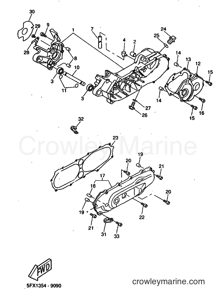 1999 Scooter CW50RS - CW50RS (5JK1) [010] - CRANKCASE