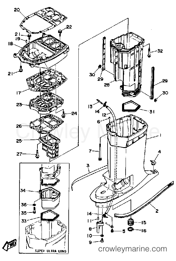 Yamaha Motors L250TXRQ - UPPER CASING