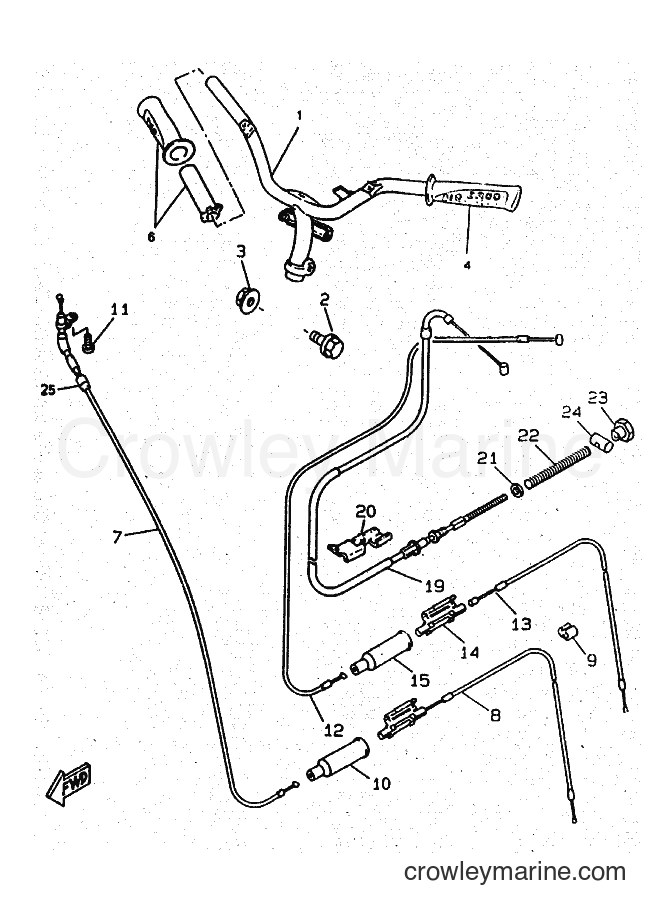 Yamaha Motors CW50RSX (5CD4) [010] - STEERING HANDLE & CABLE