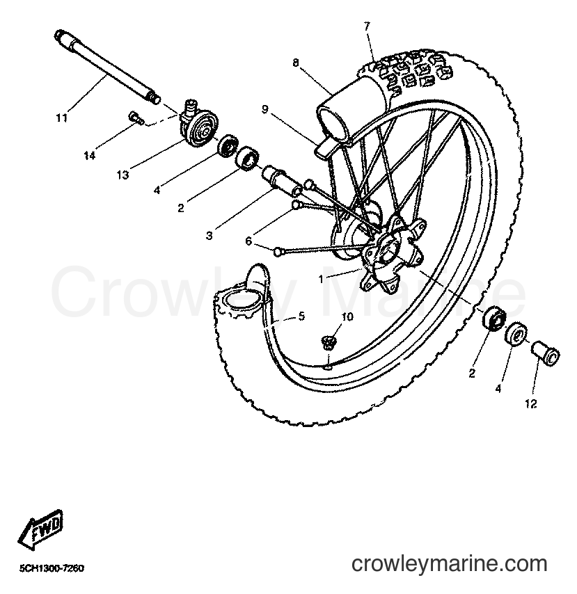 2001 Dirt Bike TT600R - TT600R (5CH4) [060] - FRONT WHEEL