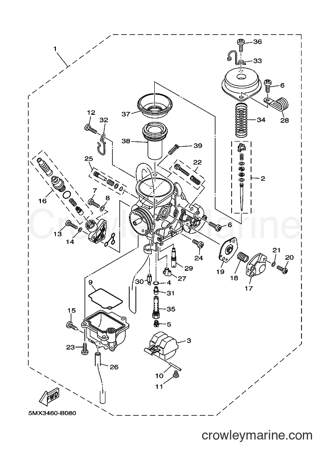 2003 Scooter AT115 - AT115 (5MX3) [010] - CARBURETOR
