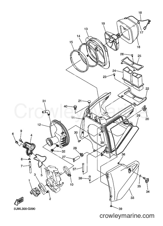 2008 Dirt Bike WR250F - WR250F (5UML) [020] - INTAKE