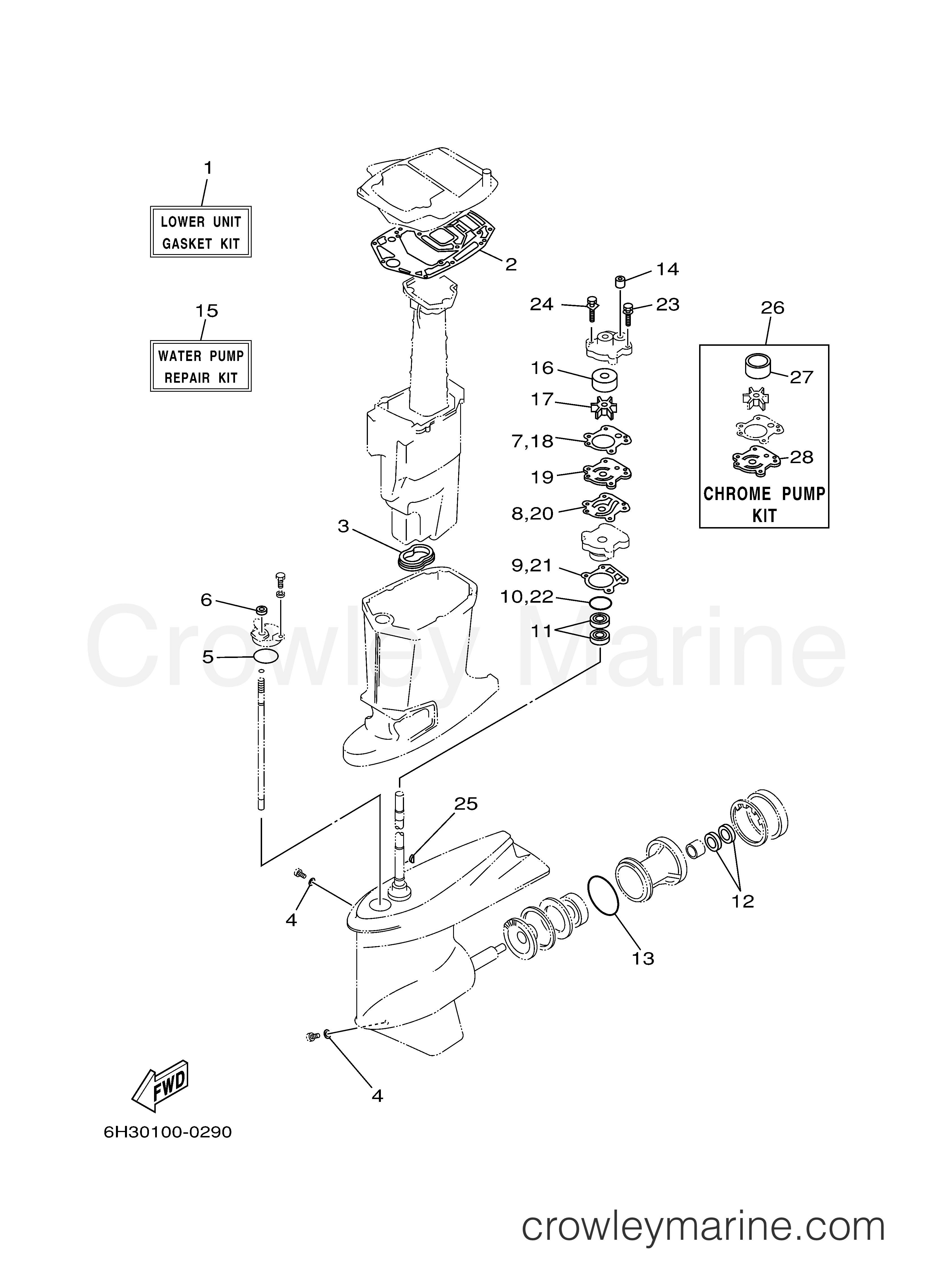 Yamaha Motors 60TLRB - REPAIR KIT 2