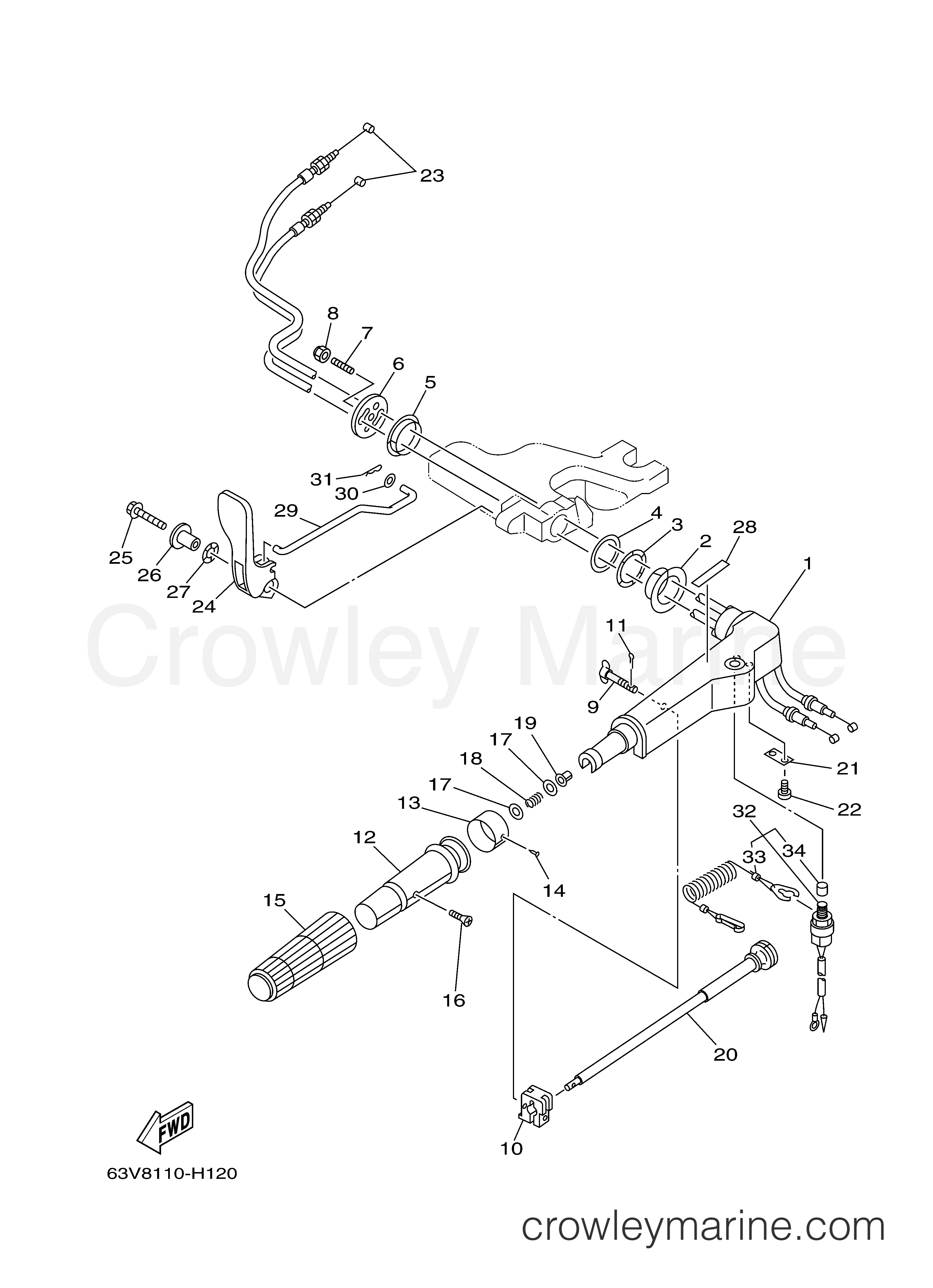 Yamaha Motors 15MSH - STEERING