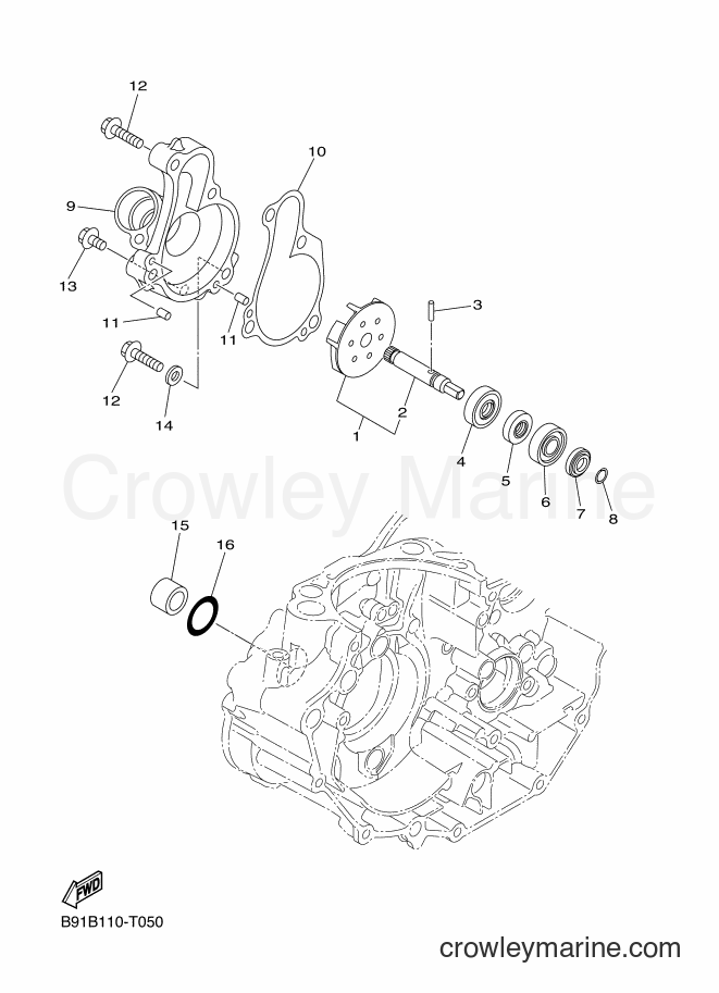 2018 Dirt Bike YZ450FX - YZ450FX (B91C) [010] - WATER PUMP