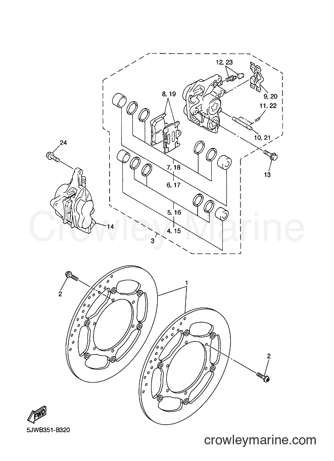 2004 Sport Bike FJR1300A - FJR1300A (5VS7) [080] - FRONT BRAKE CALIPER