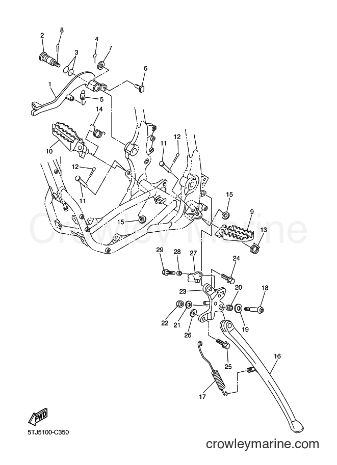 2004 Dirt Bike WR250F - WR250F (5UM6) [020] - STAND & FOOTREST