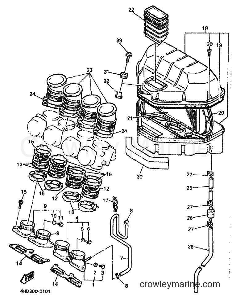 1994 Sport Bike YZF750R - YZF750R (4HA2) [010] - INTAKE