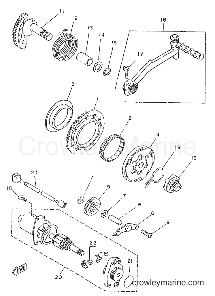 1996 Scooter YA50M - YA50M (3UG1) [999] - STARTER