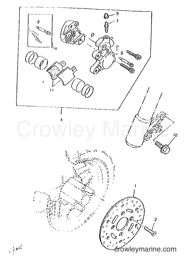 1996 Scooter CW50RSP - CW50RSP (4WS1) [999] - FRONT BRAKE CALIPER