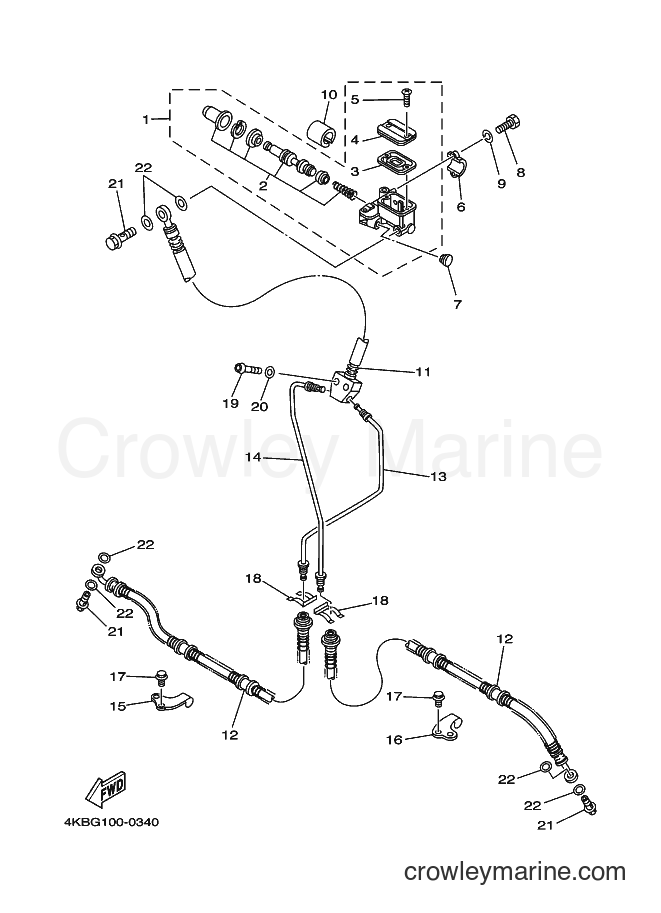 2000 ATV YFM350FW-X - YFM350FW-X (4KBK) [020] - FRONT MASTER CYLINDER