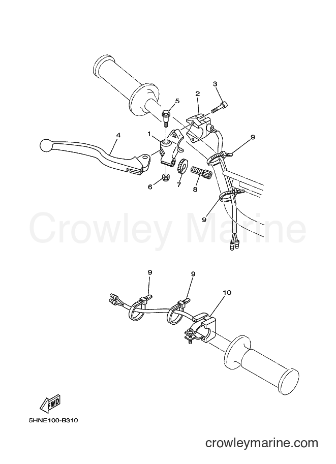 2003 Dirt Bike TT-R90E - TT-R90E (5HNF) [060] - HANDLE SWITCH & LEVER