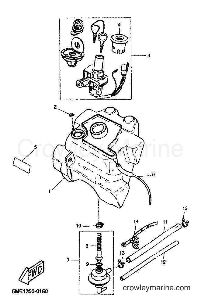 2001 Scooter YQ100 - YQ100 (5ME4) [030] - FUEL TANK