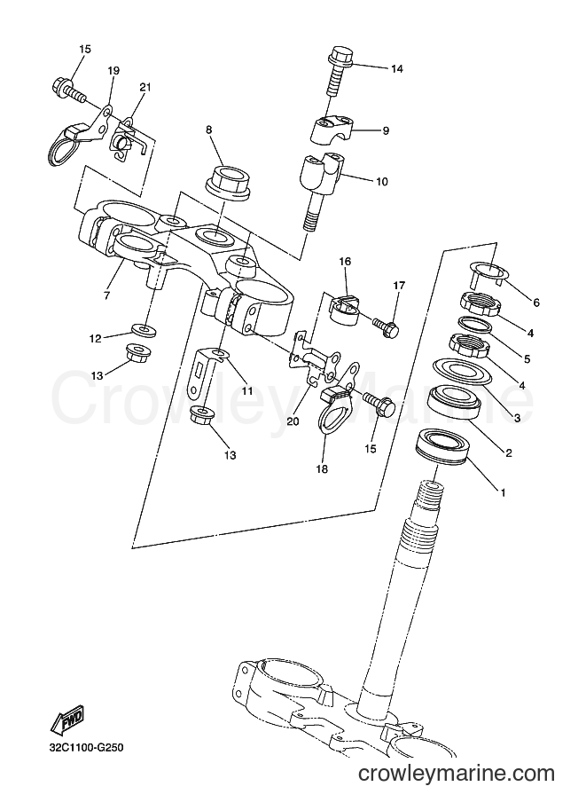 2013 Dirt Bike WR250R - WR250R (2CF3) [010] - STEERING