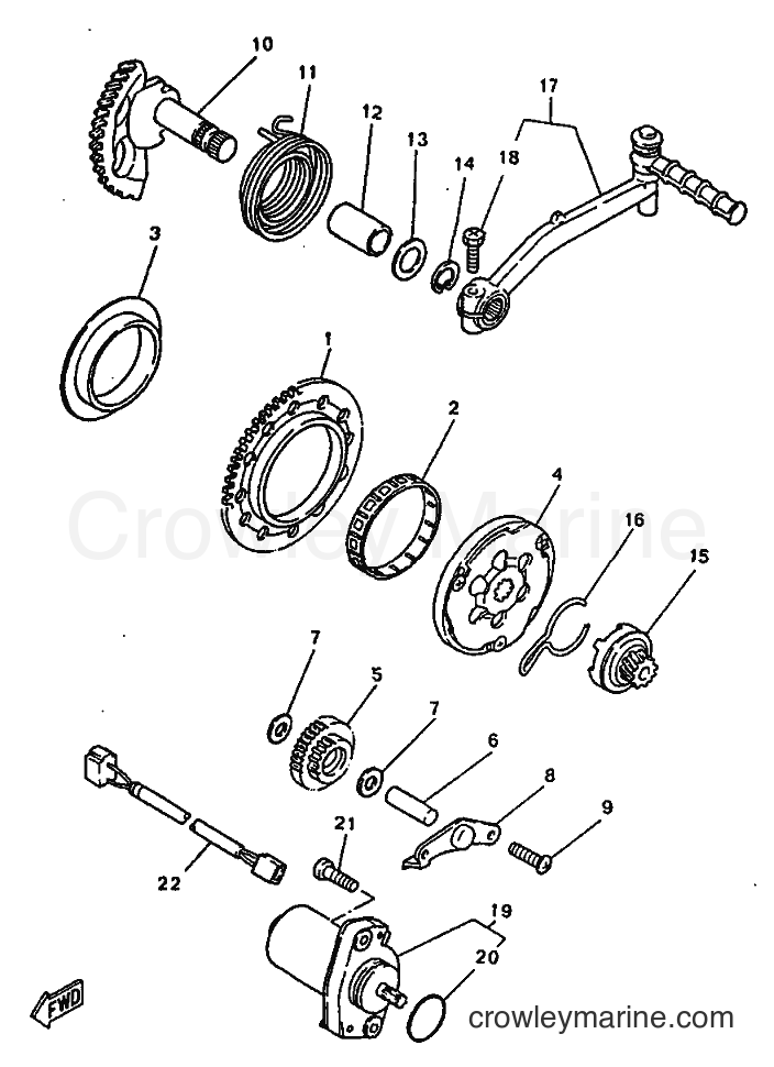 1997 Scooter YN50 - YN50 (5AD8) [010] - STARTER