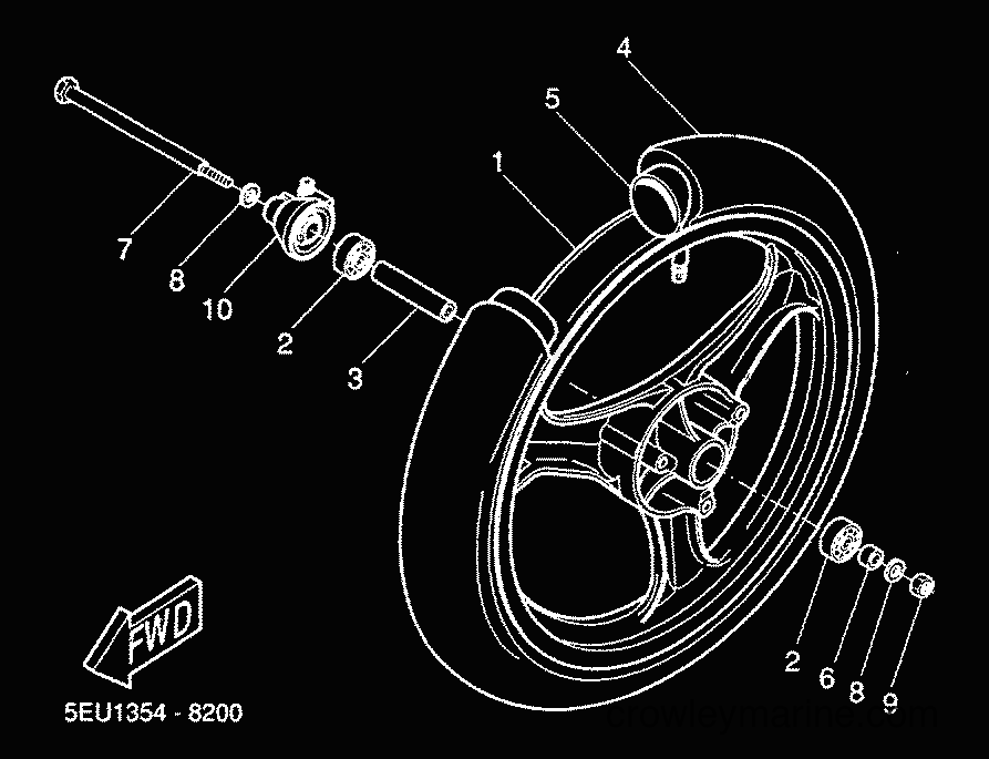 2000 Scooter YH50 - YH50 (5LD5) [020] - FRONT WHEEL
