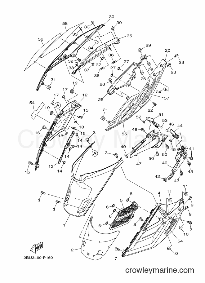 2015 Scooter AF115FX - AF115FX (2BU4) [010] - SIDE COVER