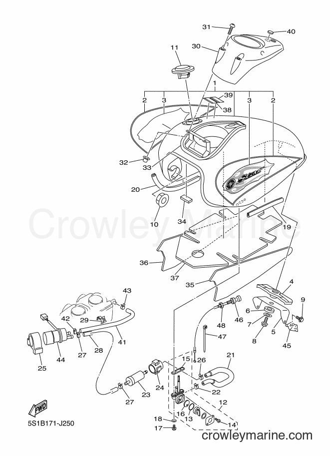 2011 Cruiser XVS650 - XVS650 (3B6M) [010] - FUEL TANK