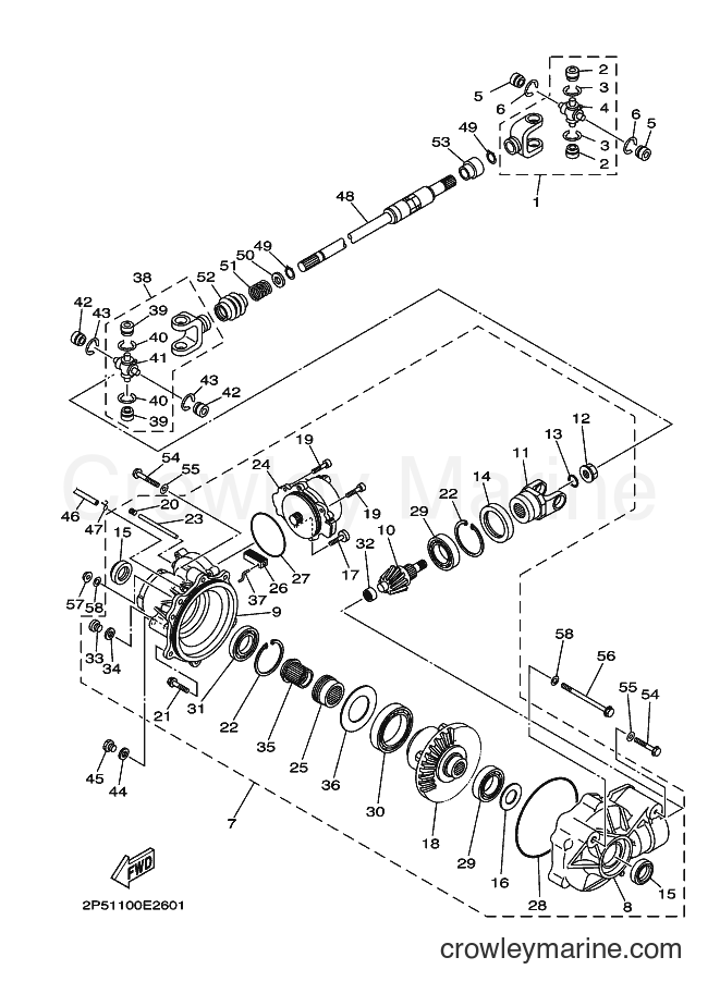 2006 ATV YXR450F - YXR450F (2P52) [010] - FRONT DIFFERENTIAL