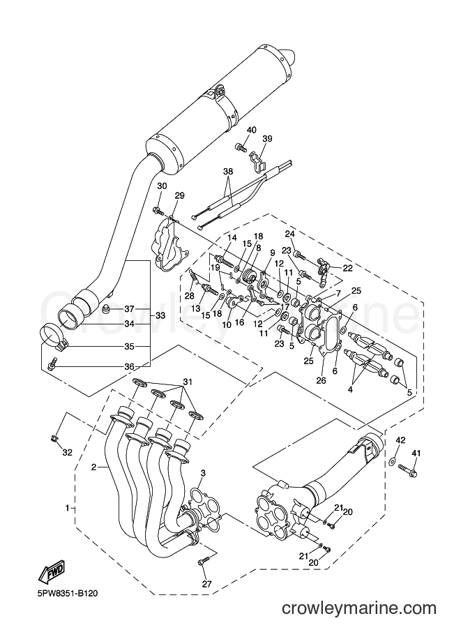 Yamaha Motors YZF-R1 (5PW7) [010] - EXHAUST