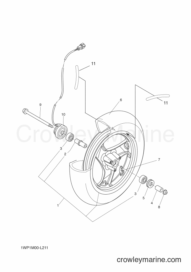 Yamaha Motors CW50LN (1WP1) [020] - FRONT WHEEL