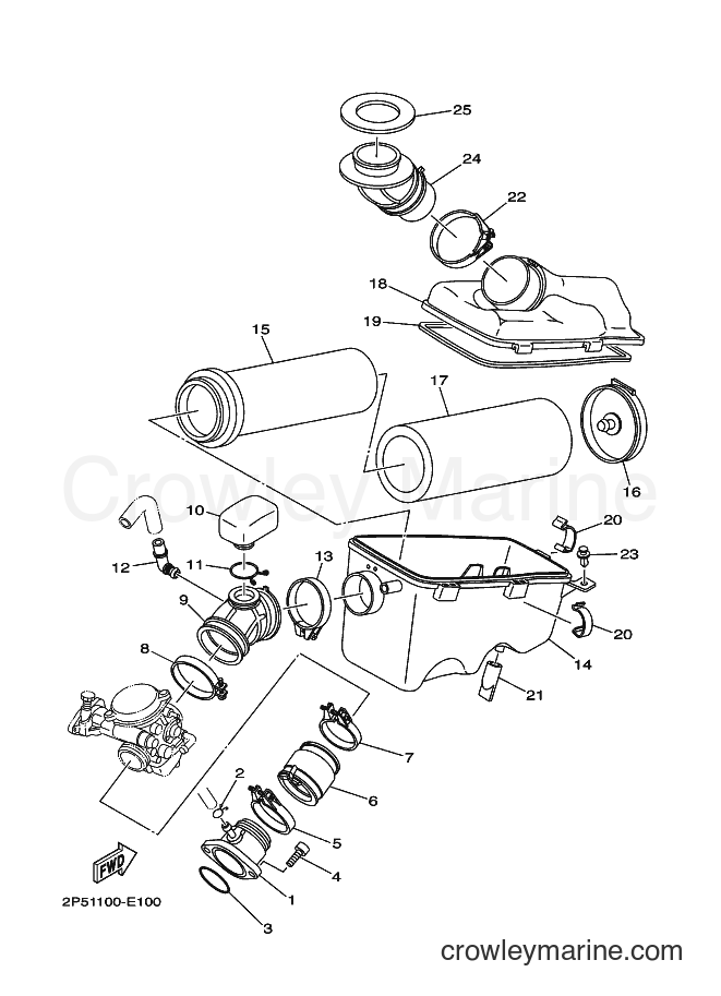 2006 ATV YXR450F - YXR450F (2P52) [010] - INTAKE