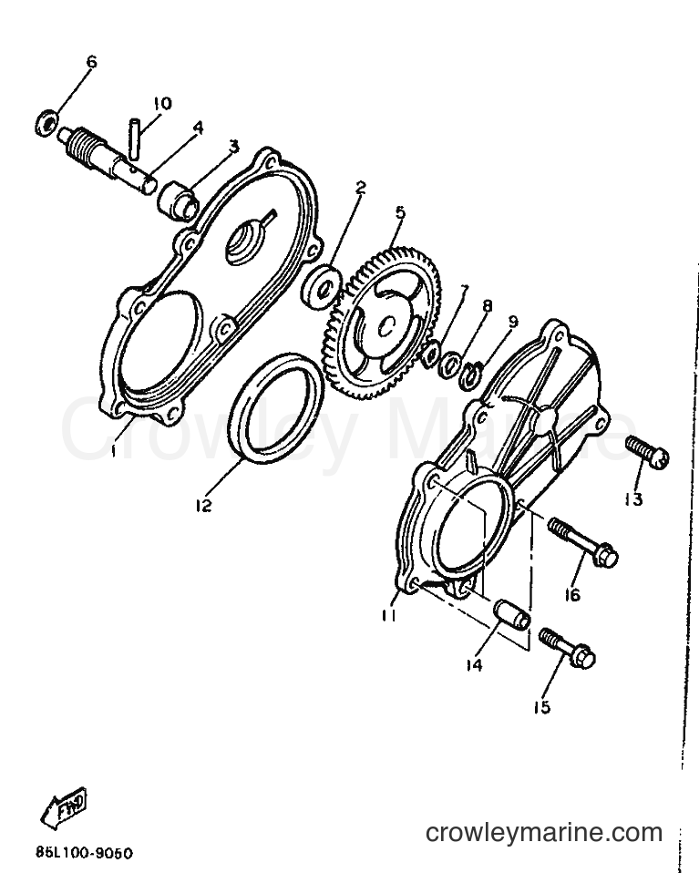 1989 Snowmobile CS340 - CS340 (85N1) [010] - PUMP DRIVE GEAR