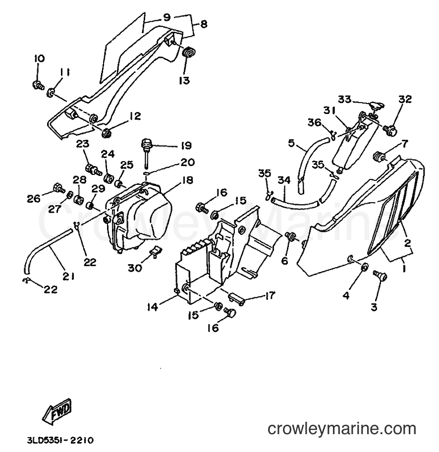 1992 Dirt Bike XTZ750 - XTZ750 (3LD5) [999] - SIDE COVER