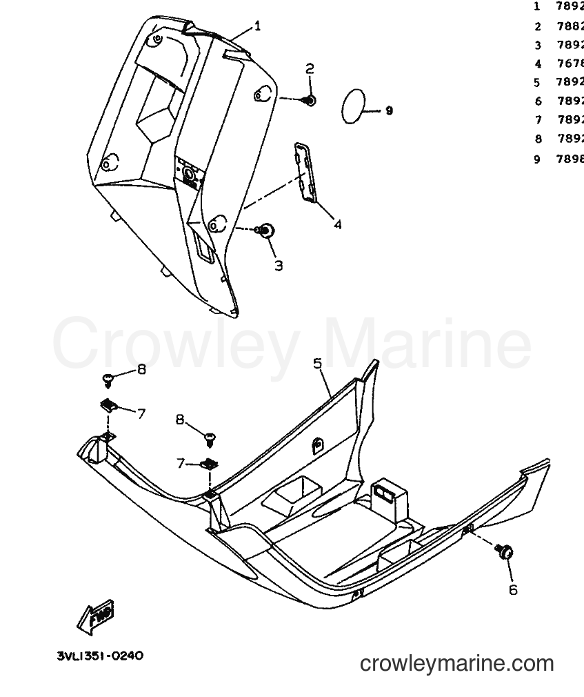 1990 Scooter CW50 - CW50 (3VL1) [999] - LEG SHIELD