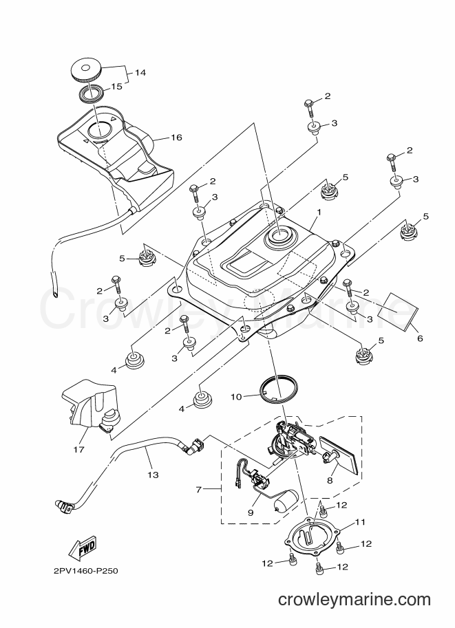 2015 Scooter T150E - T150E (2PV2) [010] - FUEL TANK