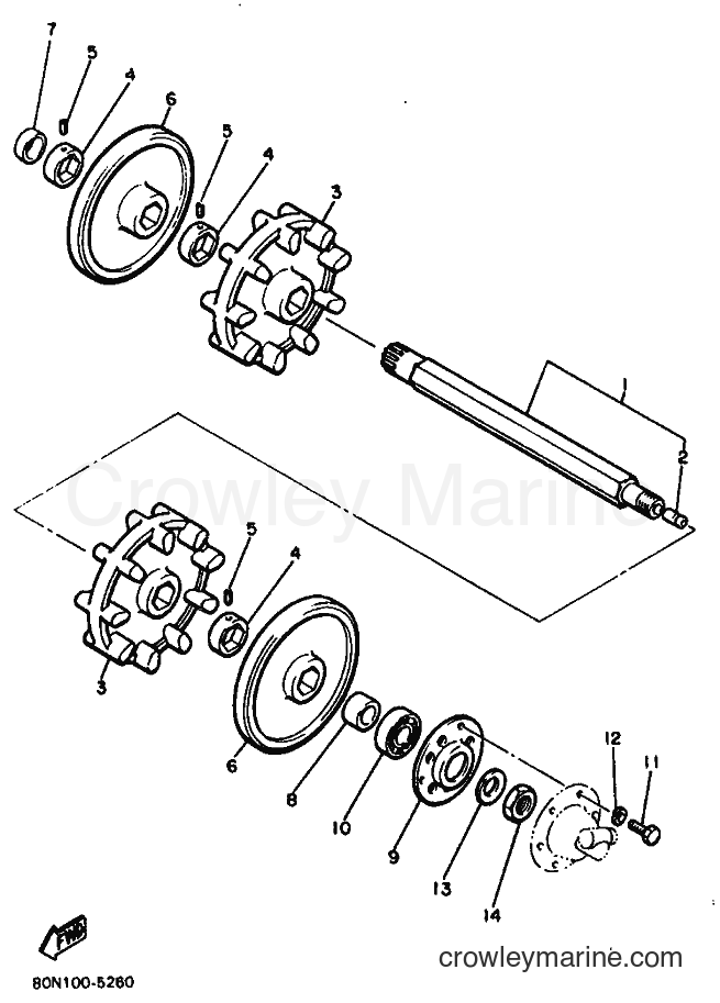 Yamaha Motors EX570BS8 (84N0) [010] - TRACK DRIVE 1