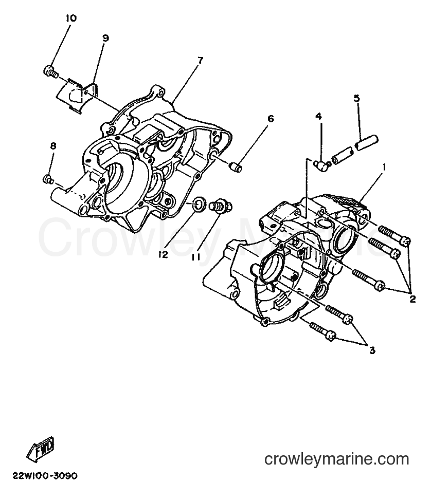 1988 Dirt Bike YZ80U - YZ80U (2VE) [999] - CRANKCASE