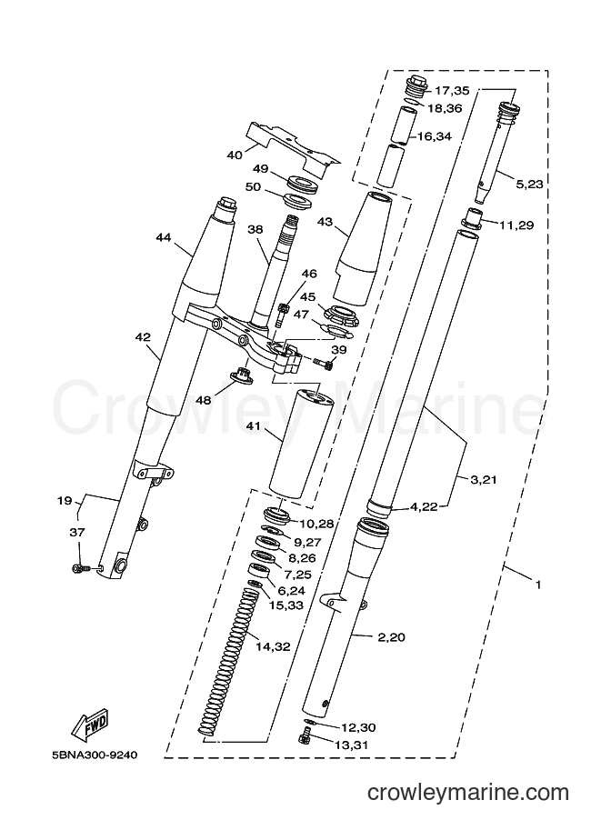 Yamaha Motors XVS650A (5BNP) [020] - FRONT FORK