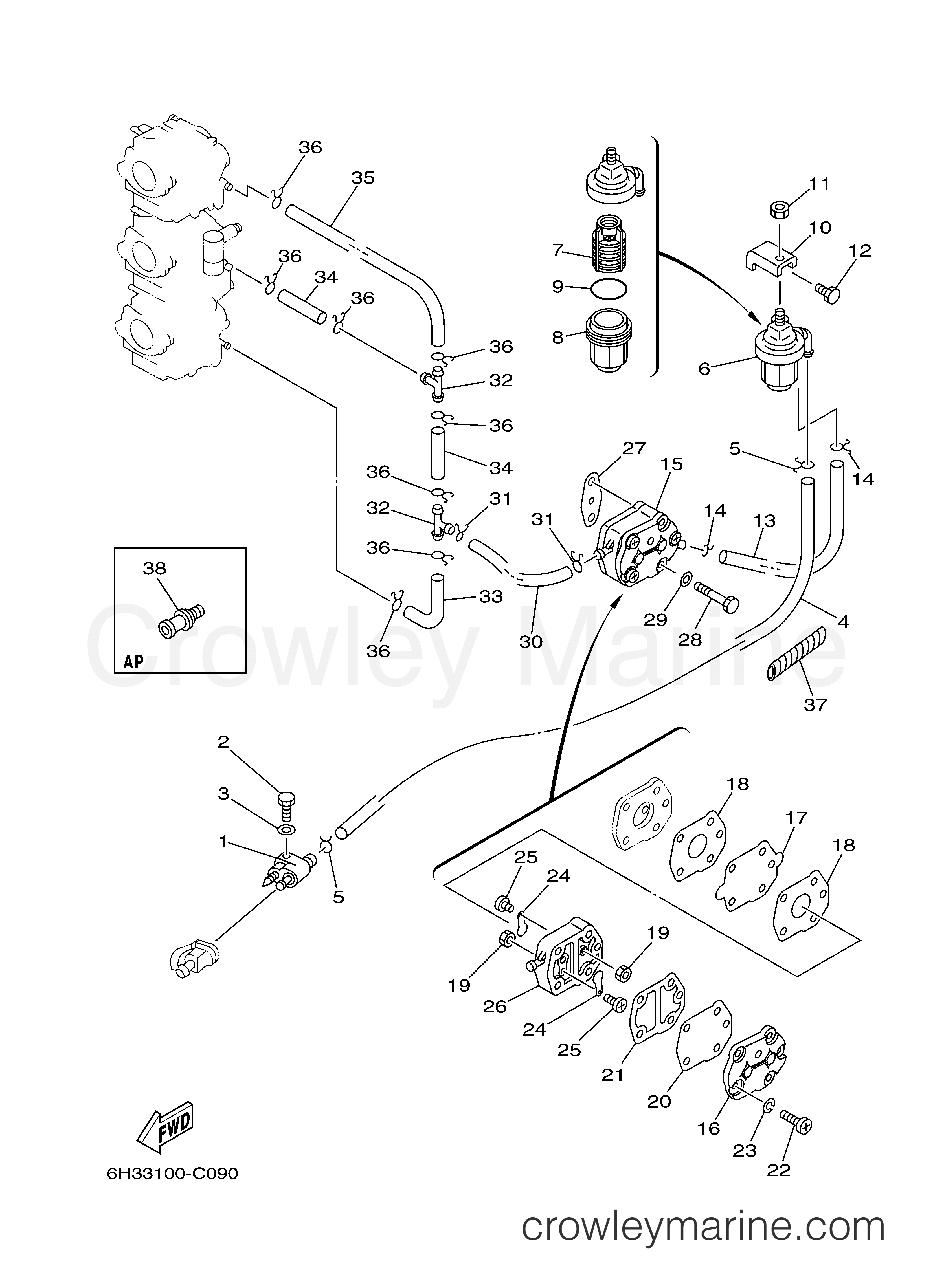 Yamaha Motors 70TLR - FUEL 1