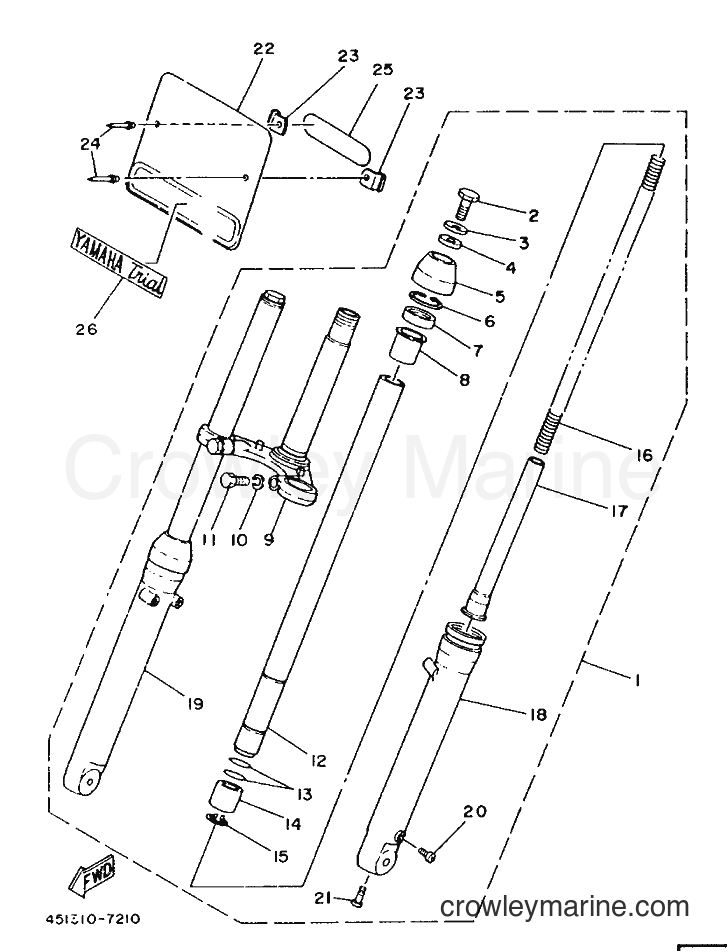 1987 Dirt Bike TY80B (SUPPLEMENT - - TY80B (SUPPLEMENT - (451) [999] - FRONT FORK