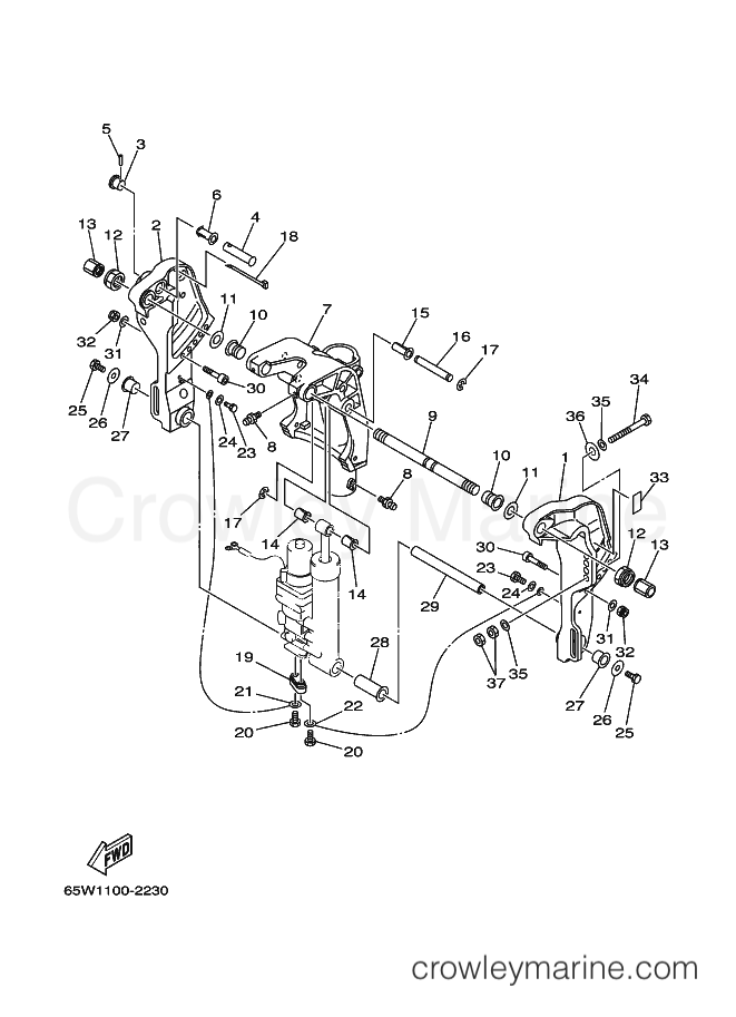 Yamaha Motors F25A (65W1) [190] - BRACKET 2