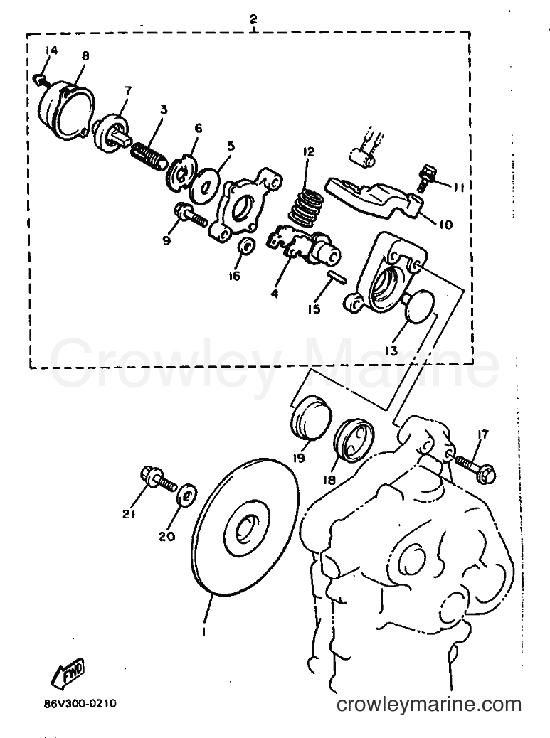 1992 Snowmobile VK540E - VK540E (86V4) [010] - BRAKE