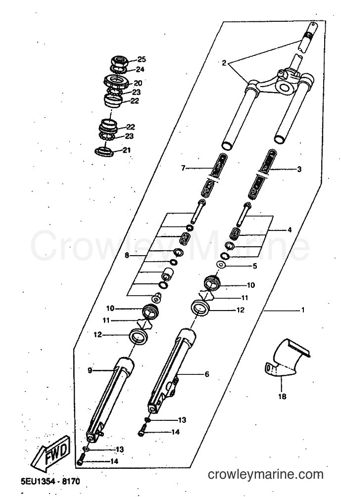 1999 Scooter YH50 - YH50 (5FV1) [020] - FRONT FORK