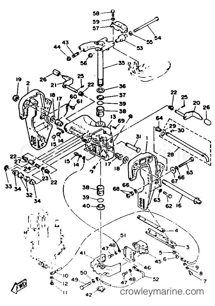 Yamaha Motors 50TLHR - BRACKET 1