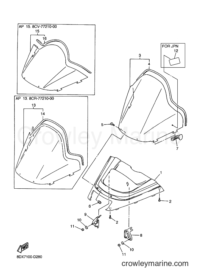 Yamaha Motors VT500XL (8DX9) [020] - WINDSHIELD